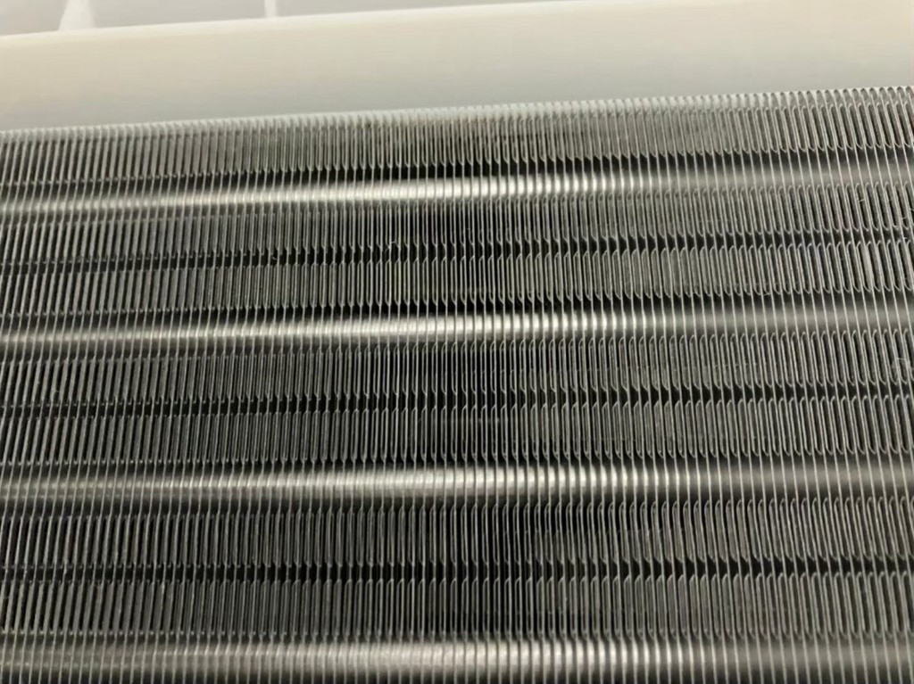 洗浄後の熱交換器の仕上がり確認